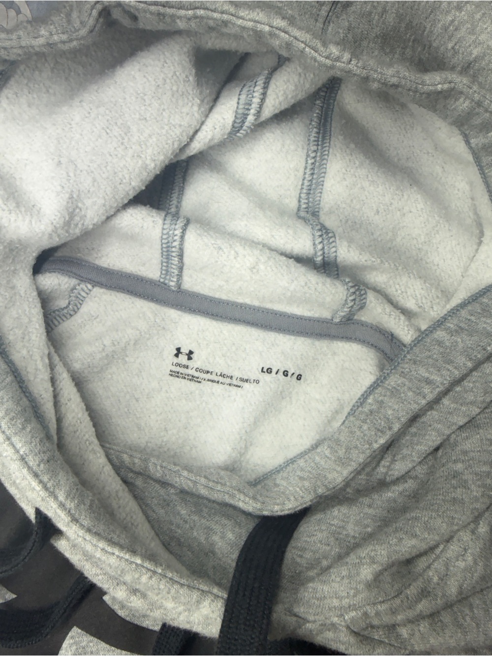 Under Armour Men’s Light Gray Zip-Up Hooded Sweater